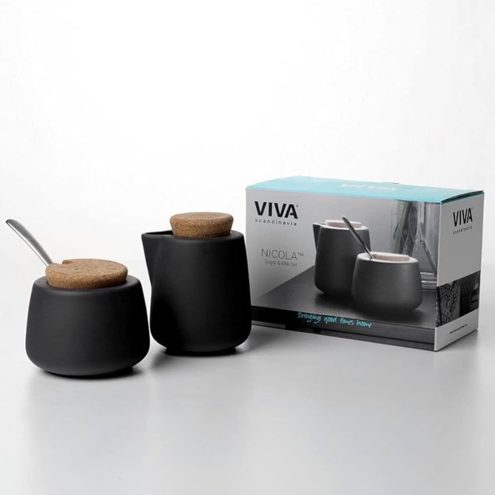 New in box Nicola Milk and Sugar Set in Grey